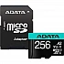 Карта памет Adata 256GB MicroSDXC UHS-I U3 V30S A2 (1 adapter)