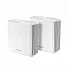 Asus Mesh WiFi рутер ZenWiFi XT8 V2 2PK AX6600 Tri-Band 510м² Quad-Core 1.5GHz 256MB/512MB Flash/RAM 2.5G порт AiProtection Pro White