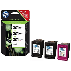 Мастило за принтер HP 301 2xBlack/ 1xTri-color 3-pack Original