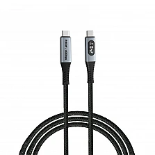 Кабел Verbatim Sync & Charge USB-C to USB-C 240W 40 Gbps Display 120 cm