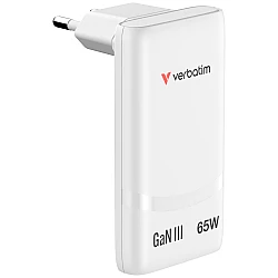 SSD Verbatim Fold 'n' Go GaN Charger 65W EU plug White