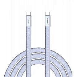 Кабел Verbatim Sync & Charge SoftTouch, USB‑C към USB‑C, 100W, 120 cm, лилав