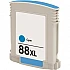 Refilling ink cartridge hp 88xl cyan officejet pro k550 - c9391a no chip