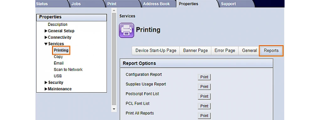 Спиране на постоянното разпечатване на configuration report