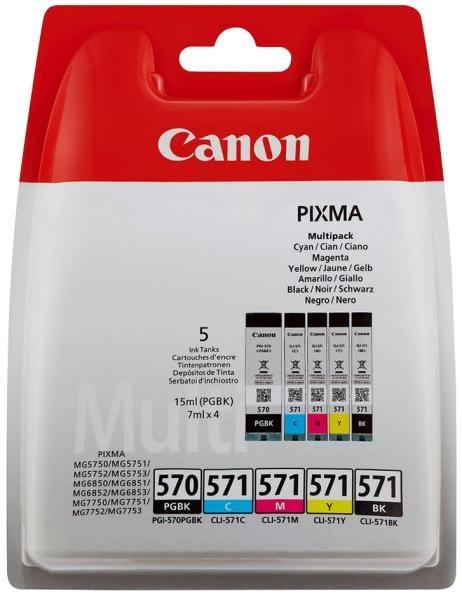 Мастило за принтер Canon PGI-570/CLI-571 PGBK/C/M/Y/BK multi-Pack