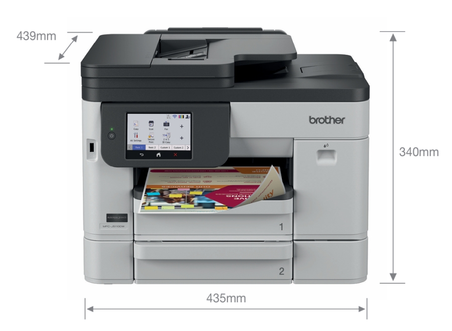 Мастиленоструйно мултифункционално устройство Brother MFC‑J5110DW, цветно