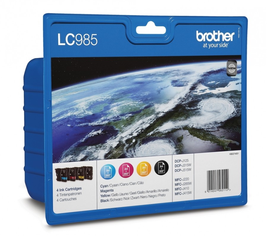 Ink for printer brother lc-985 bk/c/m/y value bp set