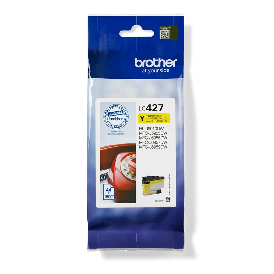 Ink for printer brother lc-427y yellow ink cartridge