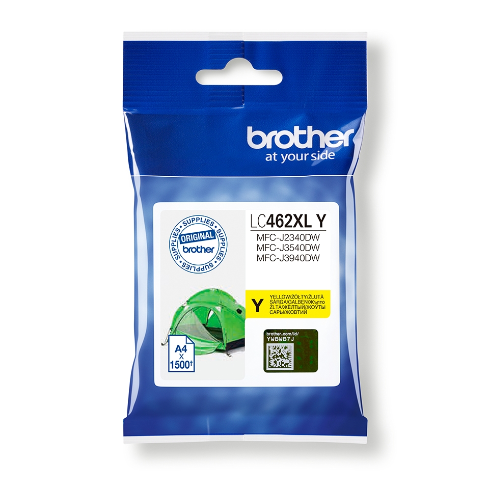 Ink for printer brother lc462xly yellow mfc-j2340dw/ j3540dw/ j3940dw