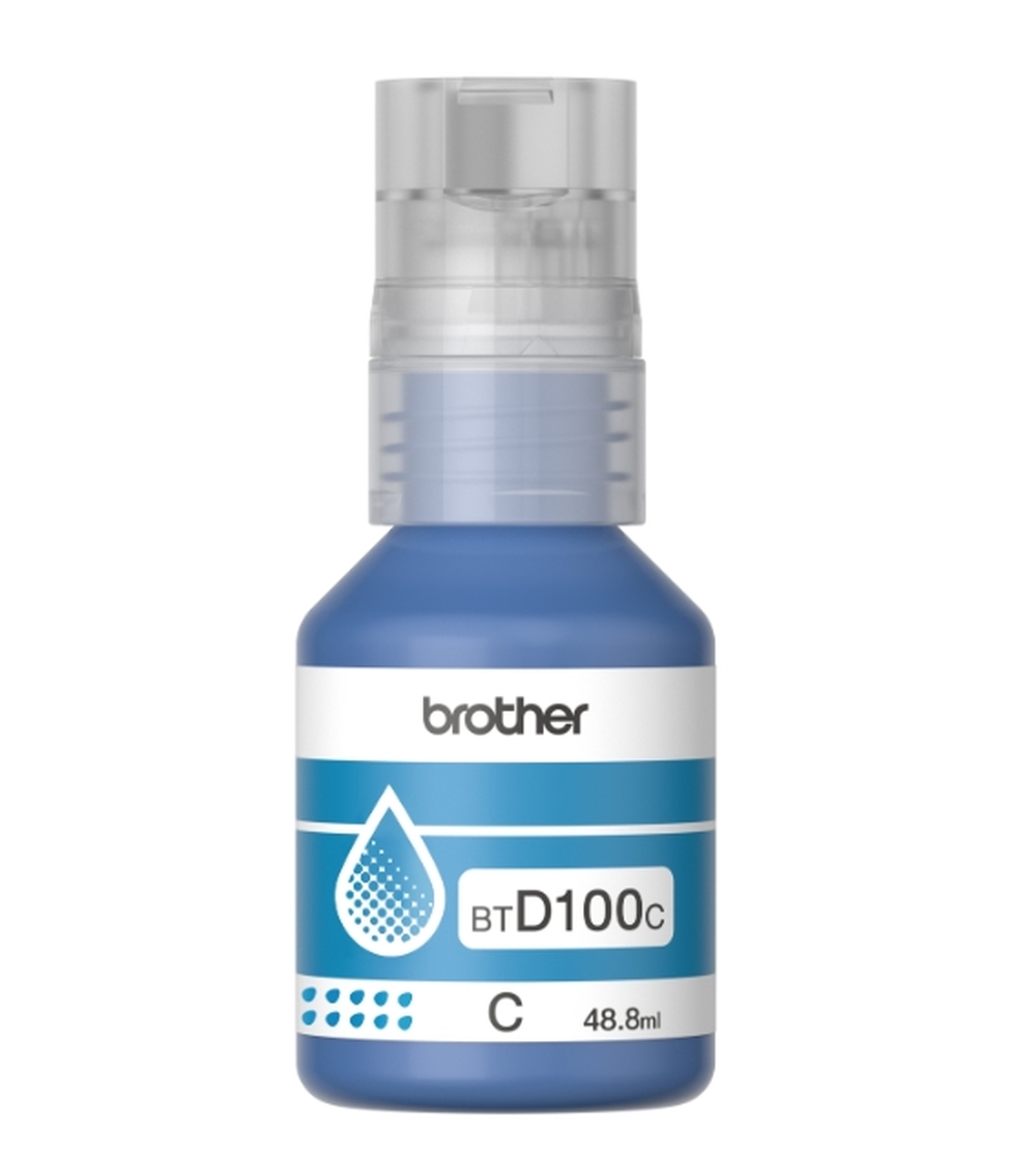 Ink for Printer Brother BT-D100C Cyan Ink Bottle