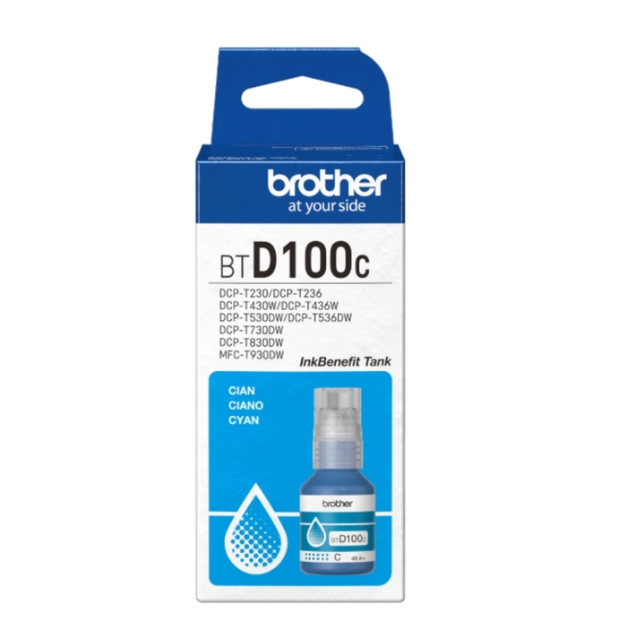 Ink for Printer Brother BT-D100C Cyan Ink Bottle