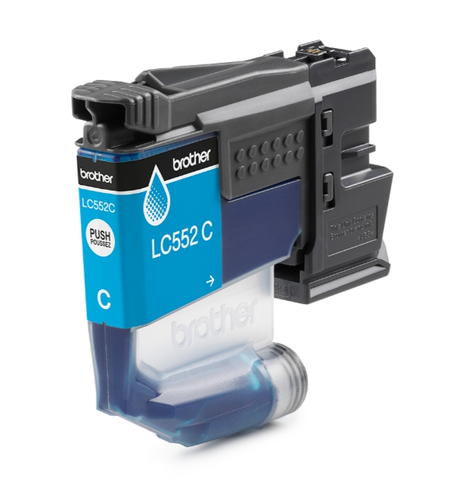 Мастило за принтер Brother LC‑552 Cyan Ink Cartridge