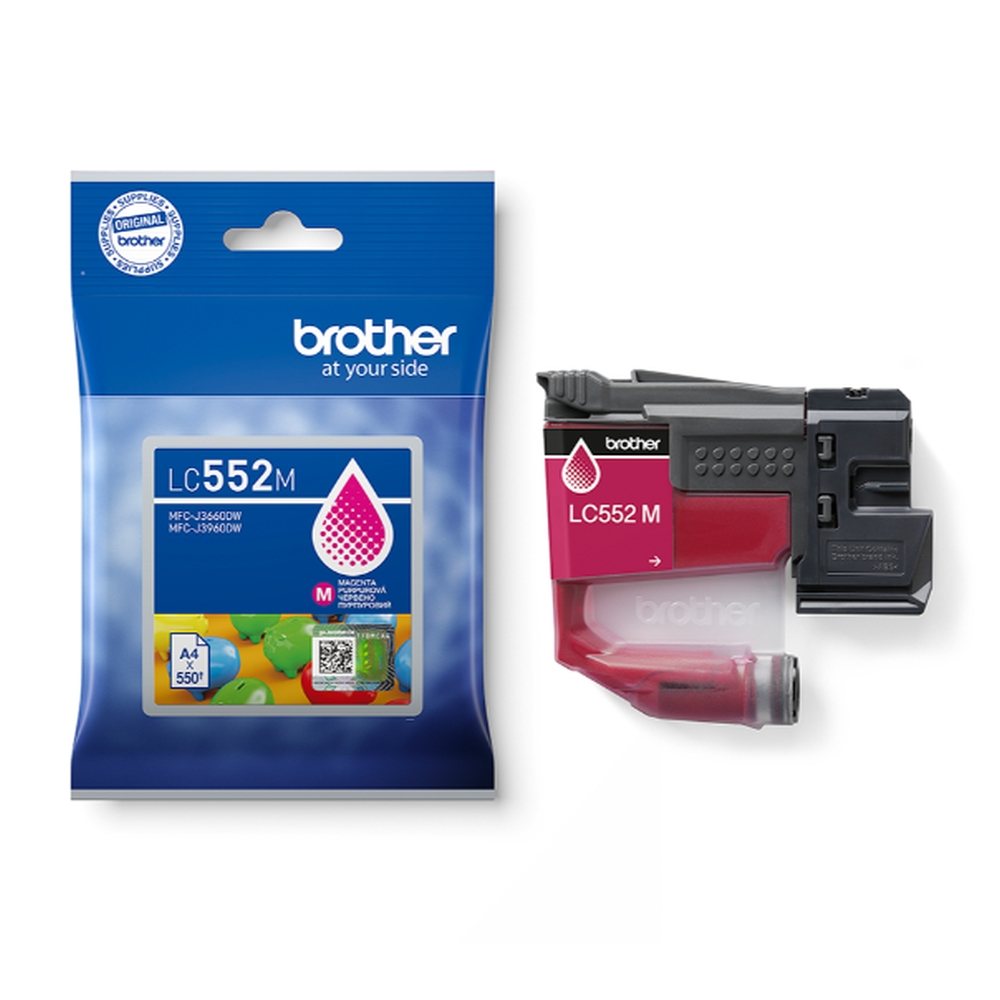Мастило за принтер Brother LC‑552 Magenta Ink Cartridge