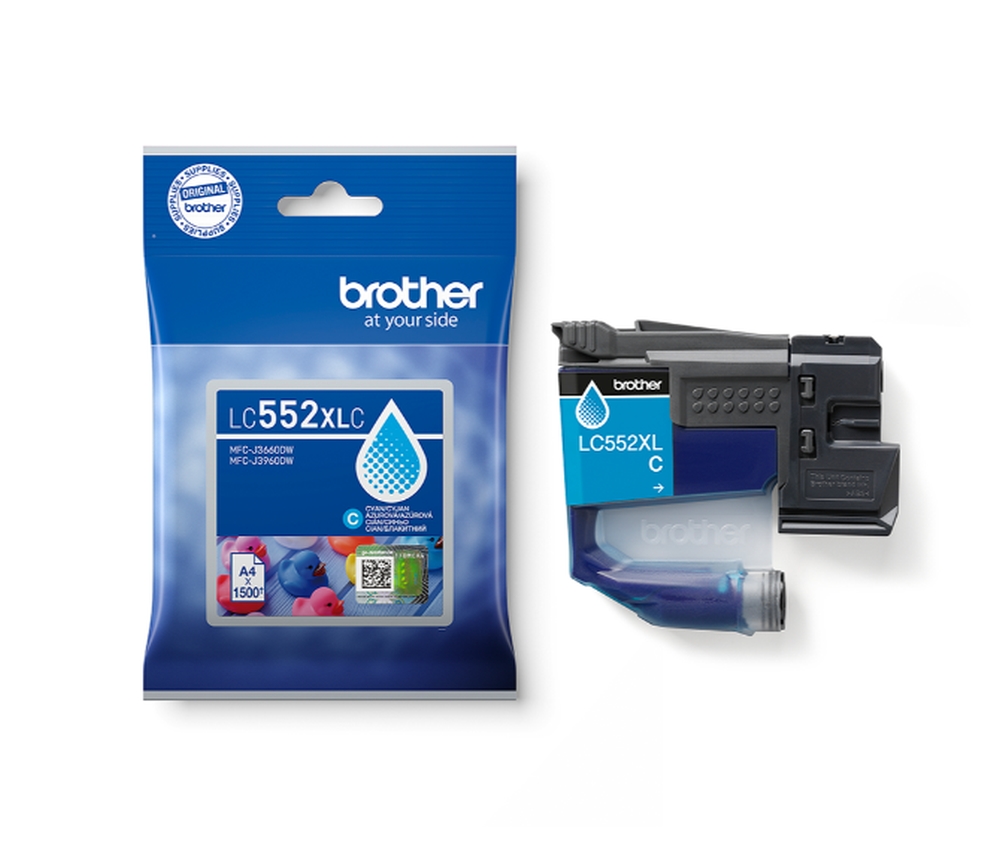 Brother LC‑552 XL Cyan Ink Cartridge High Yield