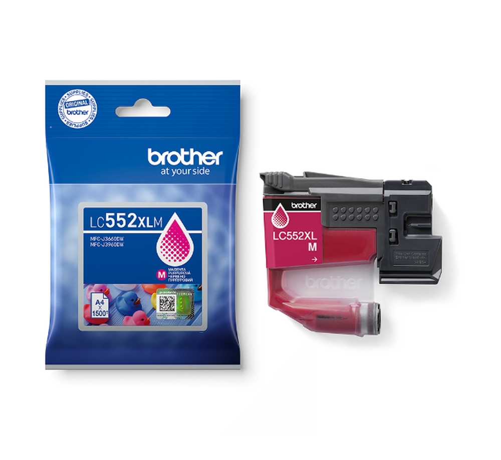 Мастило за принтер Brother LC‑552 XL Magenta Ink Cartridge High Yield