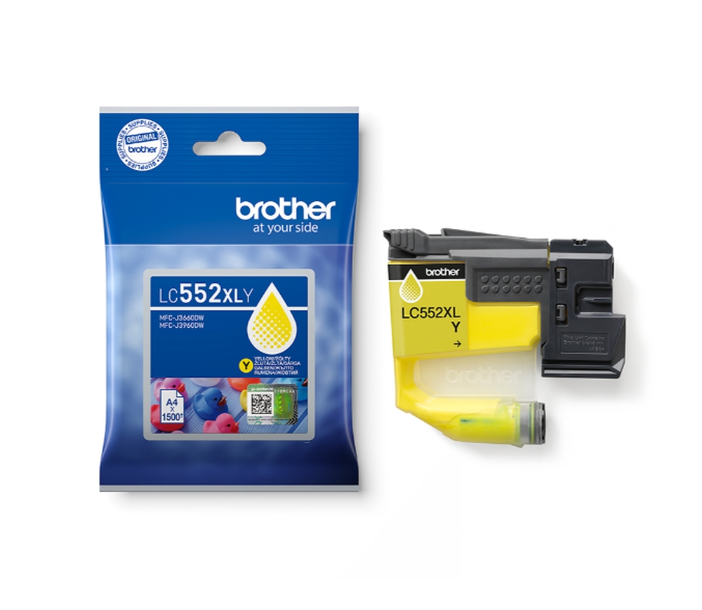 Brother LC‑552 XL Yellow Ink Cartridge High Yield
