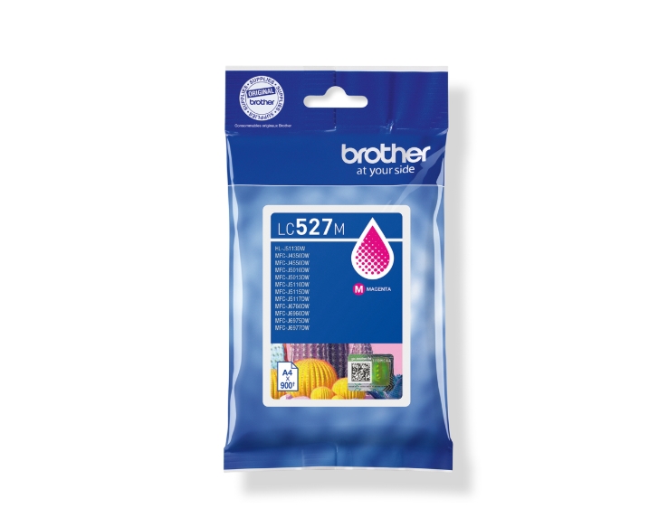 Brother LC527M magenta ink for MFCJ5010DW/MFCJ5110DW, up to 900 pages