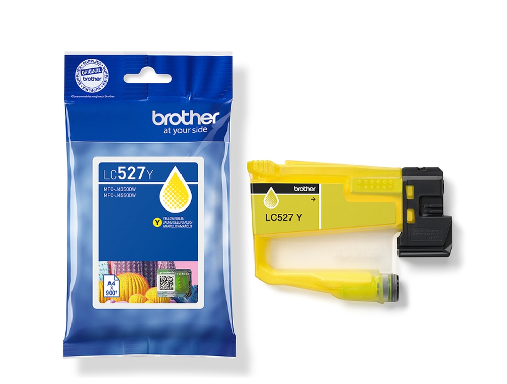 Brother LC527Y yellow ink for MFCJ5010DW/MFCJ5110DW, up to 900 pages