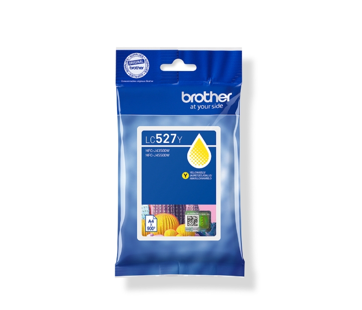 Brother LC527Y yellow ink for MFCJ5010DW/MFCJ5110DW, up to 900 pages