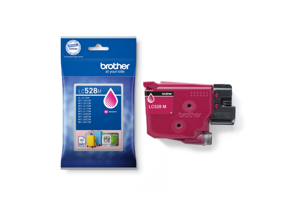 Brother LC528M magenta ink for MFCJ5010DW/MFCJ5110DW, up to 5000 pages