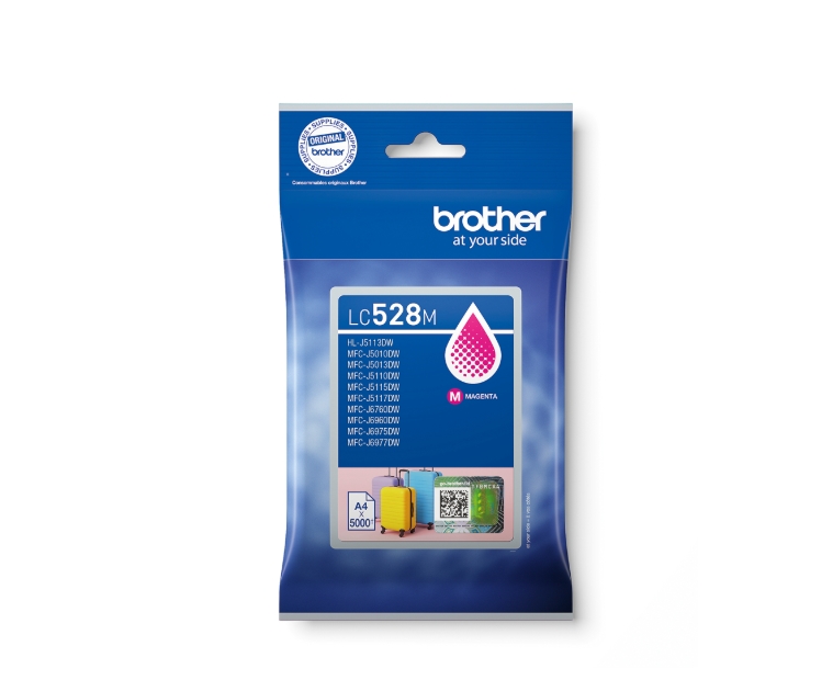 Brother LC528M magenta ink for MFCJ5010DW/MFCJ5110DW, up to 5000 pages