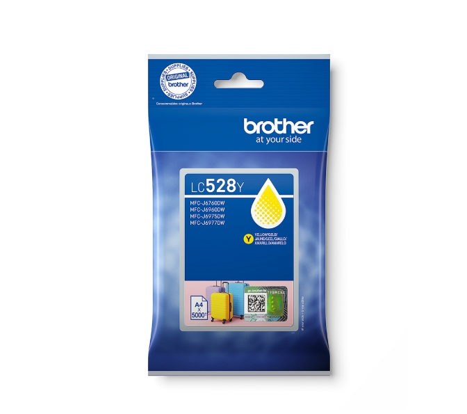 Brother LC528Y yellow ink for MFCJ5010DW/MFCJ5110DW, up to 5000 pages