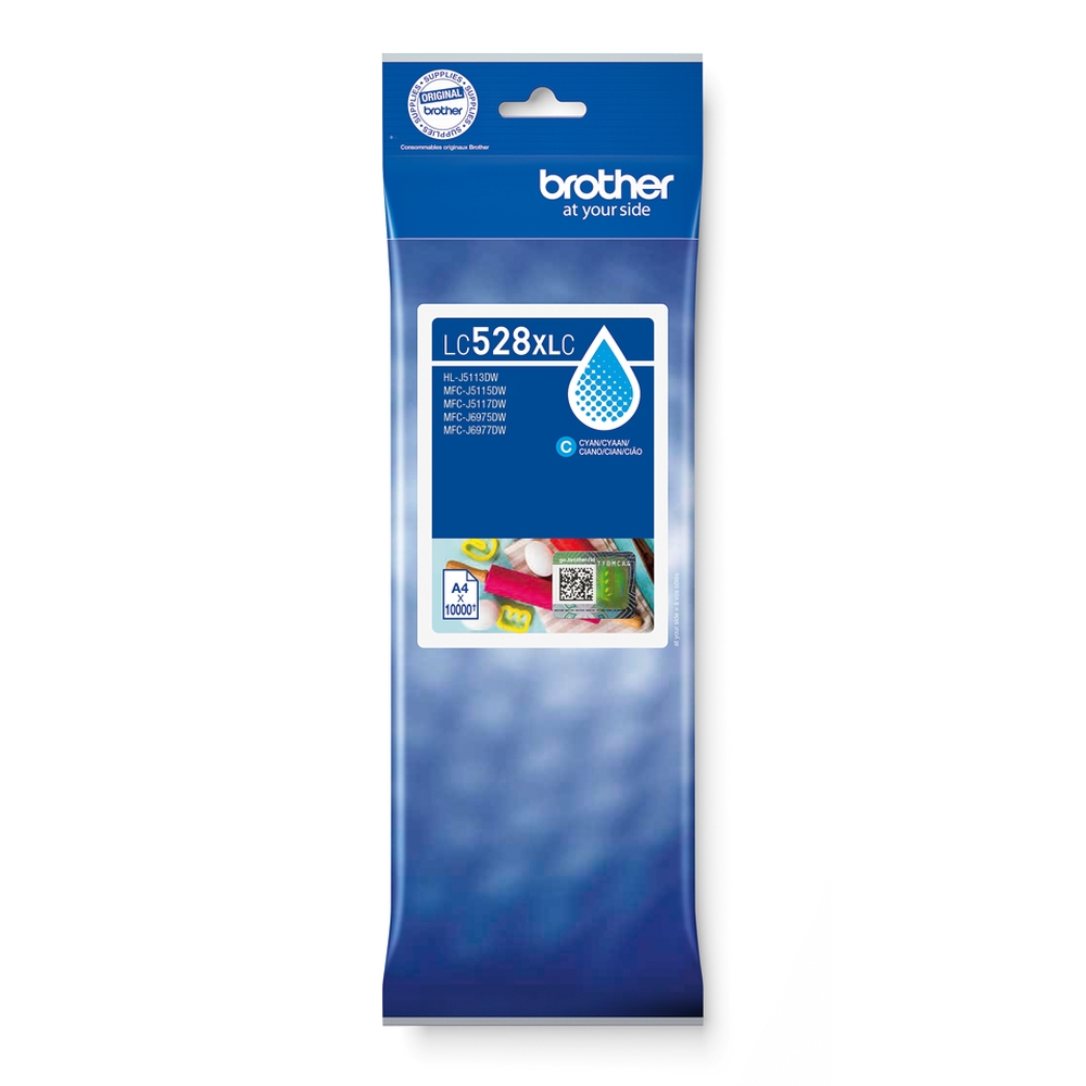 Мастило Brother LC528XLC Cyan Ink Cartridge - 10000 page yield