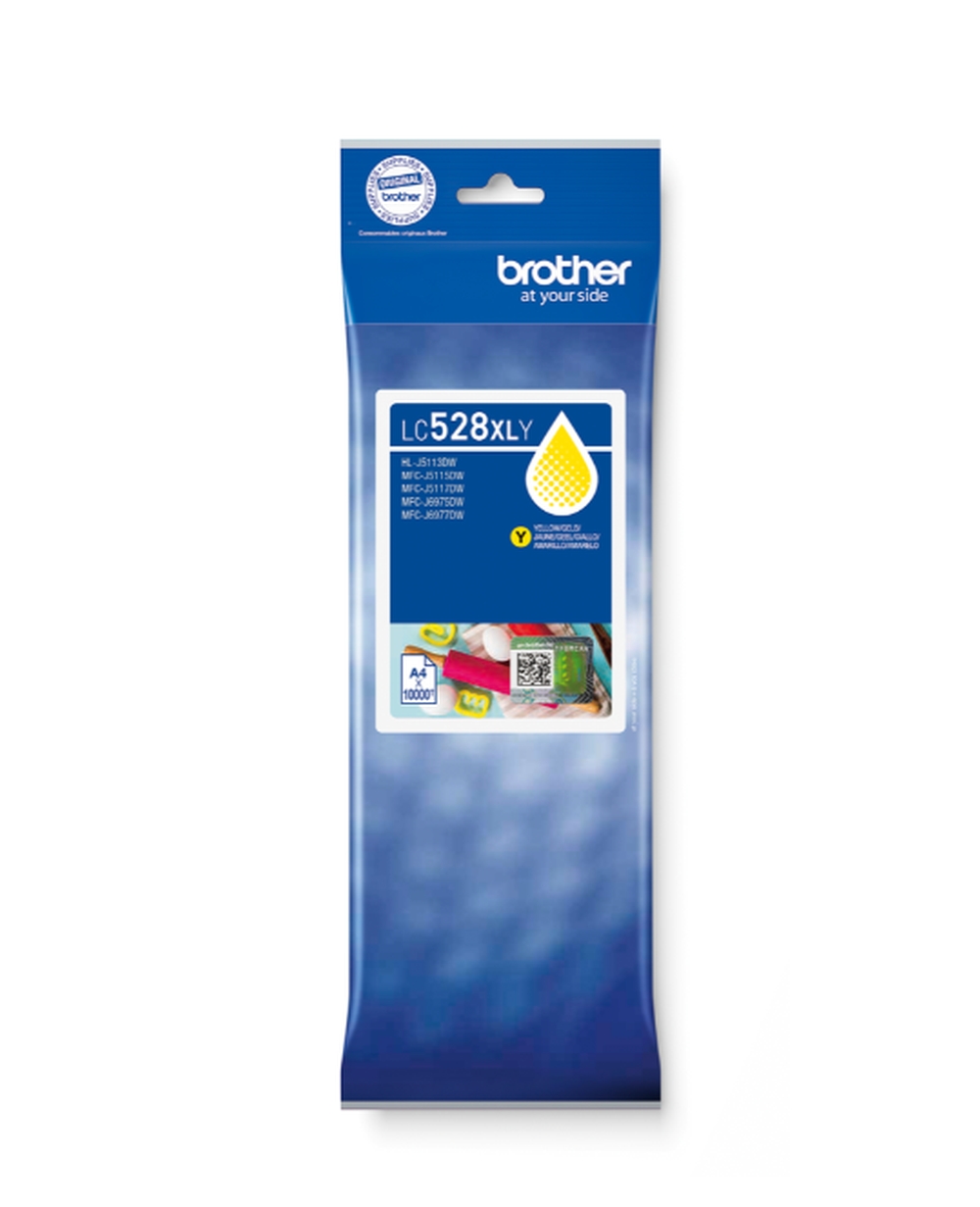 Мастило Brother LC528XLY Yellow Ink Cartridge - 10000 page yield