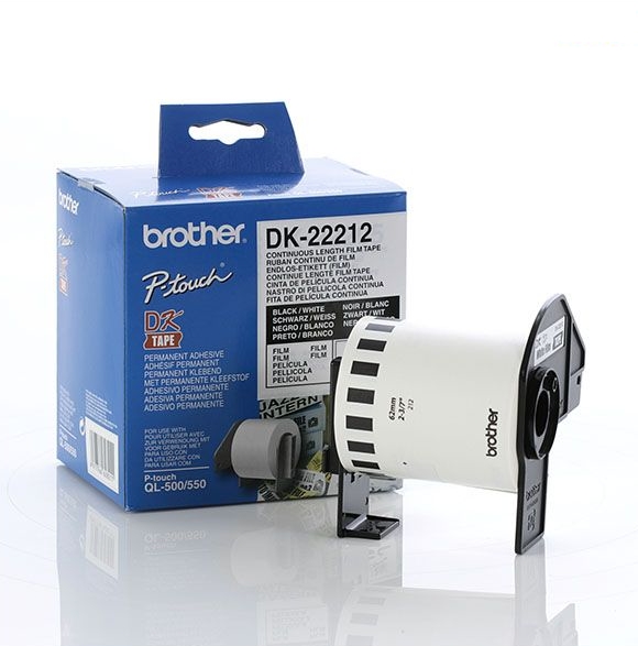 Consumable brother dk-22212, 62mm x 15.24m (black on white)
