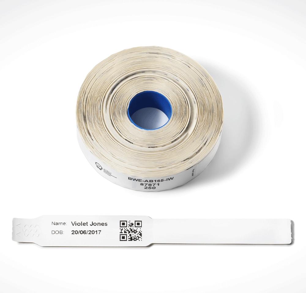 Консуматив за етикетен принтер Brother Wristband Infant Adhesive 165mmx20mm PK OF 4