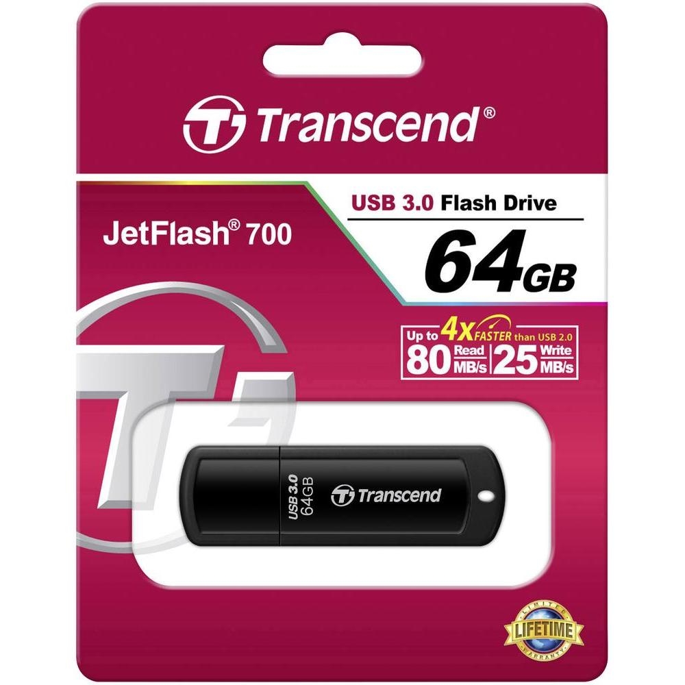 Memory transcend 64gb jetflash 700, usb 3.0