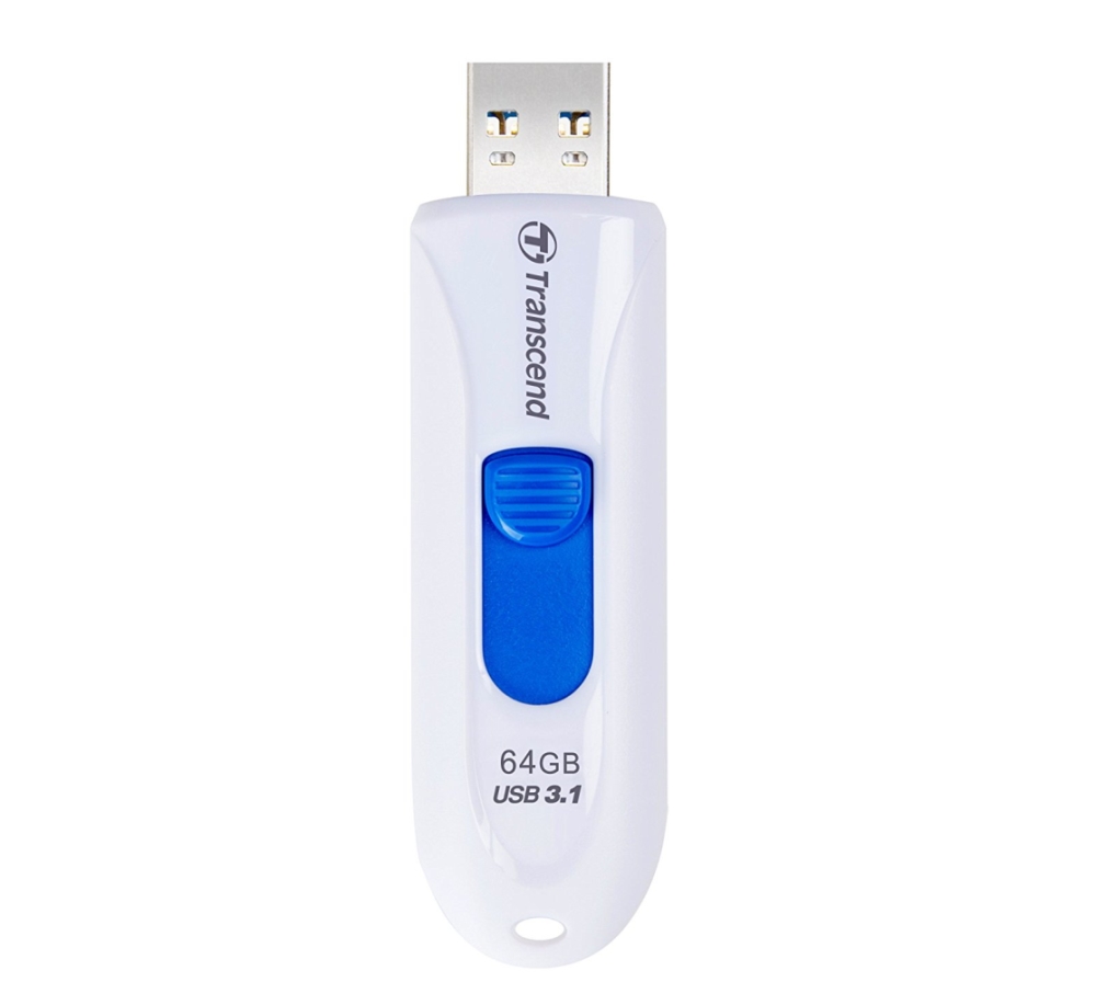 Memory transcend 64gb jetflash 790, usb 3.1, white