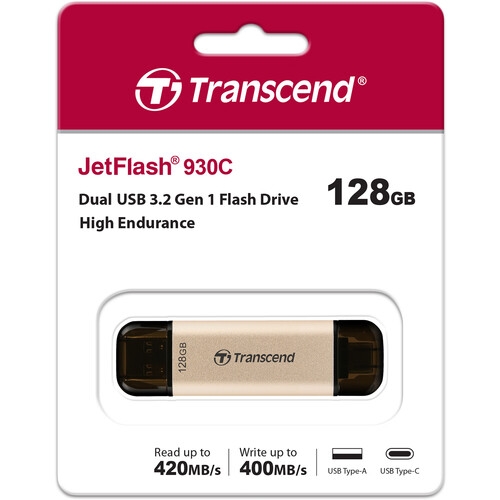 Memory transcend 128gb, pen drive, tlc, high speed, type-c