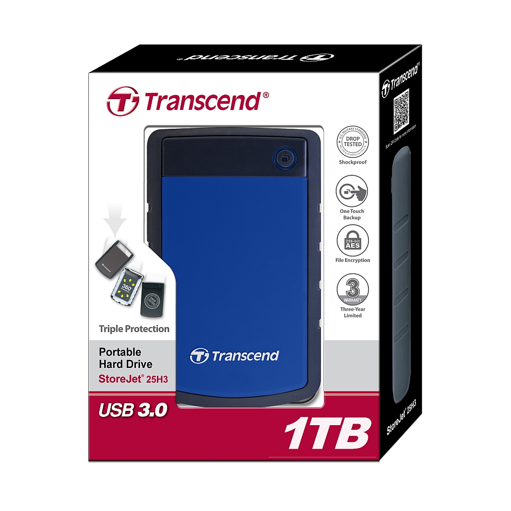 Hard disk transcend 1tb storejet 2.5h3b, portable hdd, usb 3.1