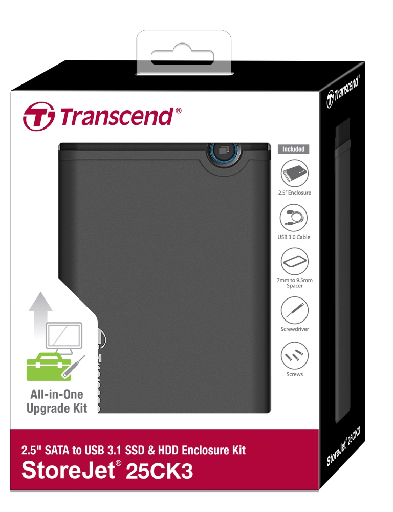 Box for hard disk transcend 0gb storejet2.5