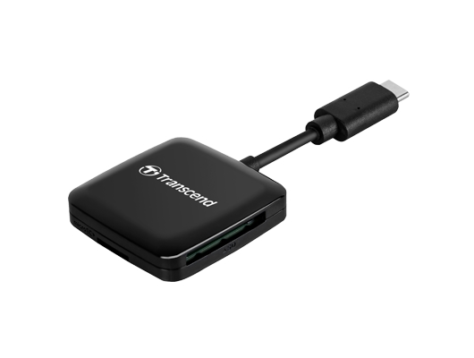 Card reader transcend usb 3.2 gen 1, black, type c
