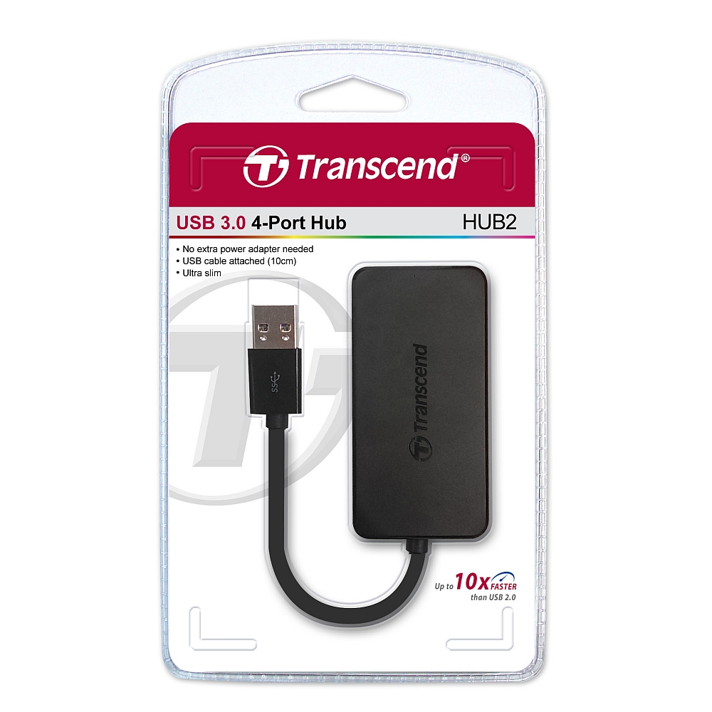 Usb hub transcend 4-port hub, usb 3.0