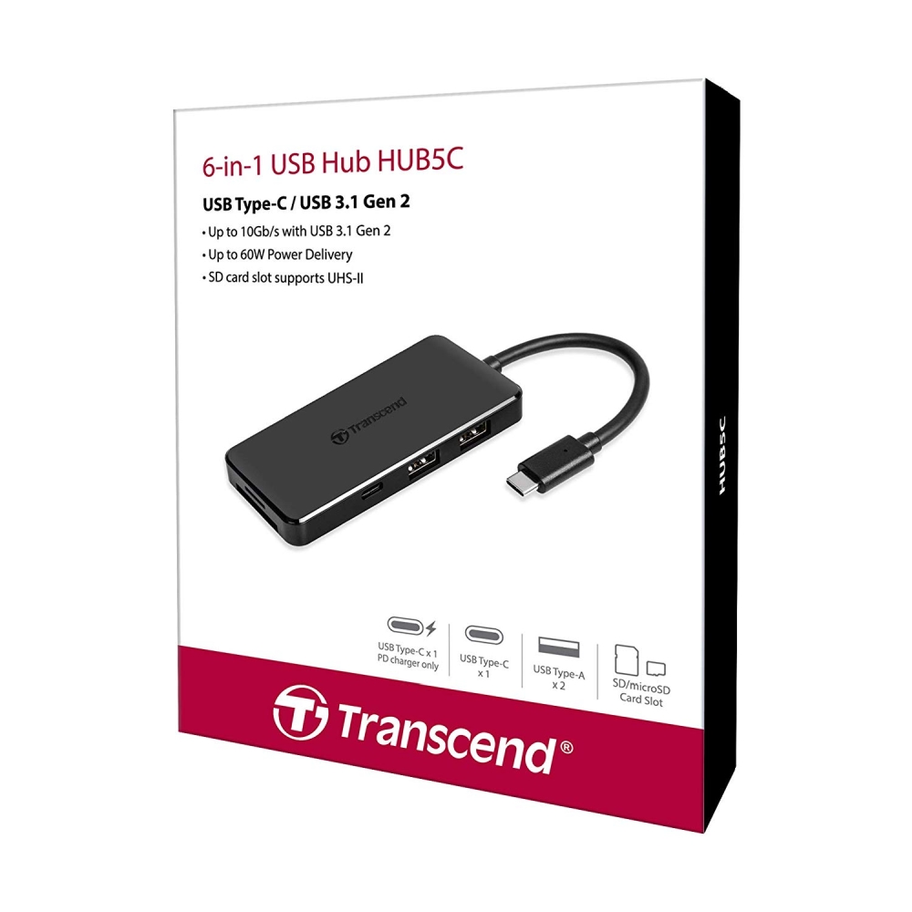 Usb hub transcend 3-port hub, usb 3.1 gen 2,type c