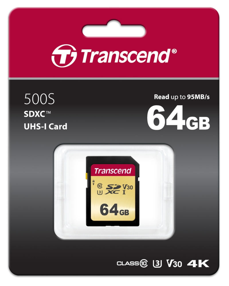 Памет Transcend 64GB SD card UHS-I U3,mLC