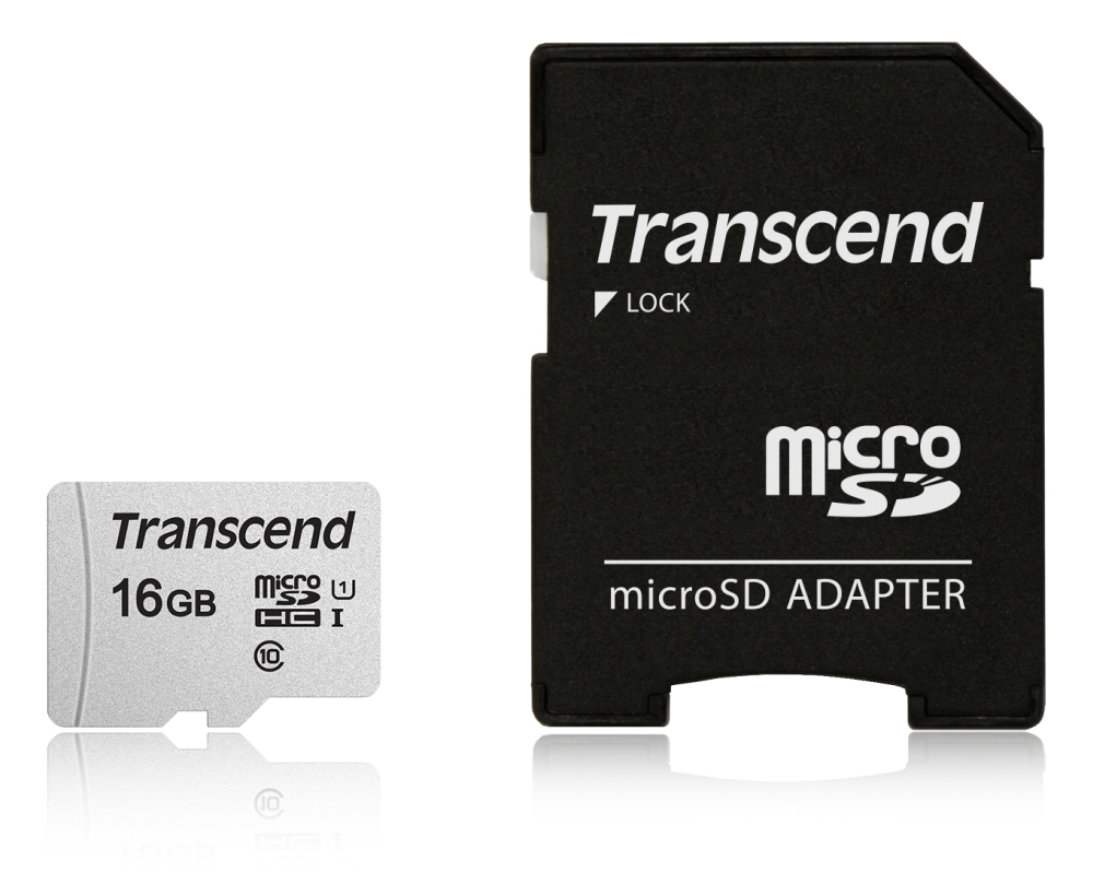 Памет Transcend 16GB microSD UHS-I U1 (с адаптер)