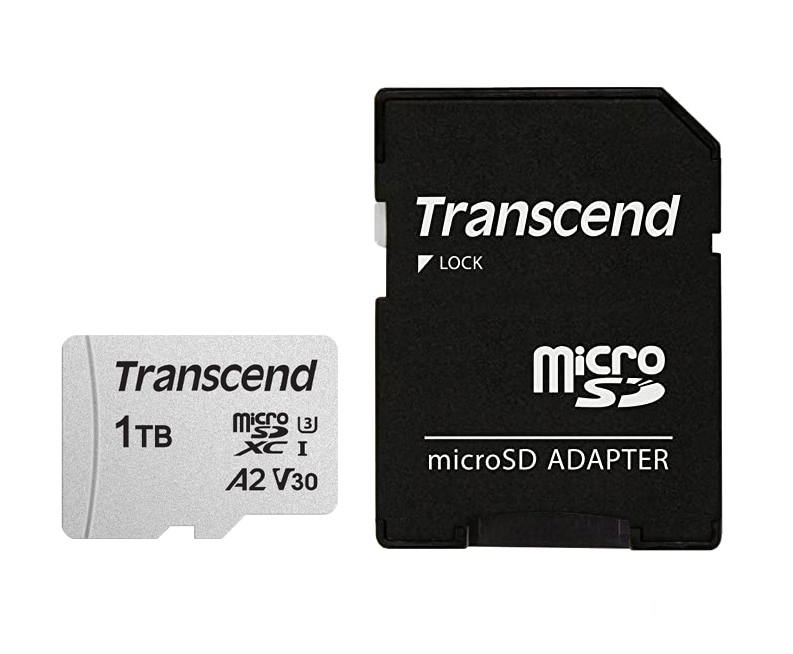 Memory card Transcend 1TB microSD w/ adapter UHS-I U3 A2