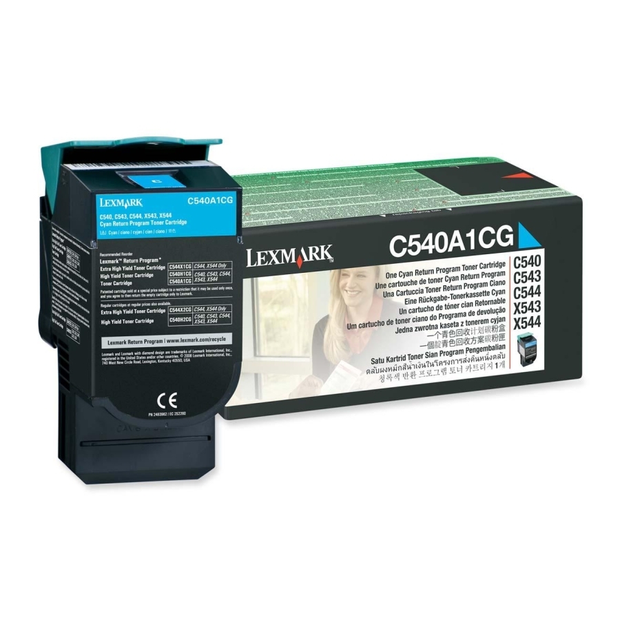 Toner cartridge lexmark c54x, x54x cyan (1k)