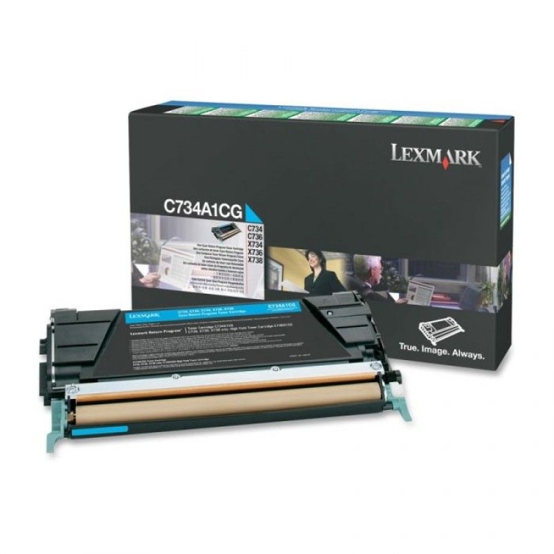 Toner cartridge lexmark c734/ x736 cyan (6k)