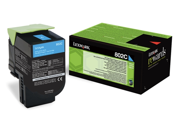 Toner cartridge lexmark 802c cyan