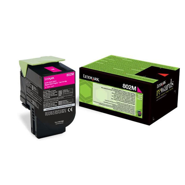Toner cartridge lexmark 802m magenta