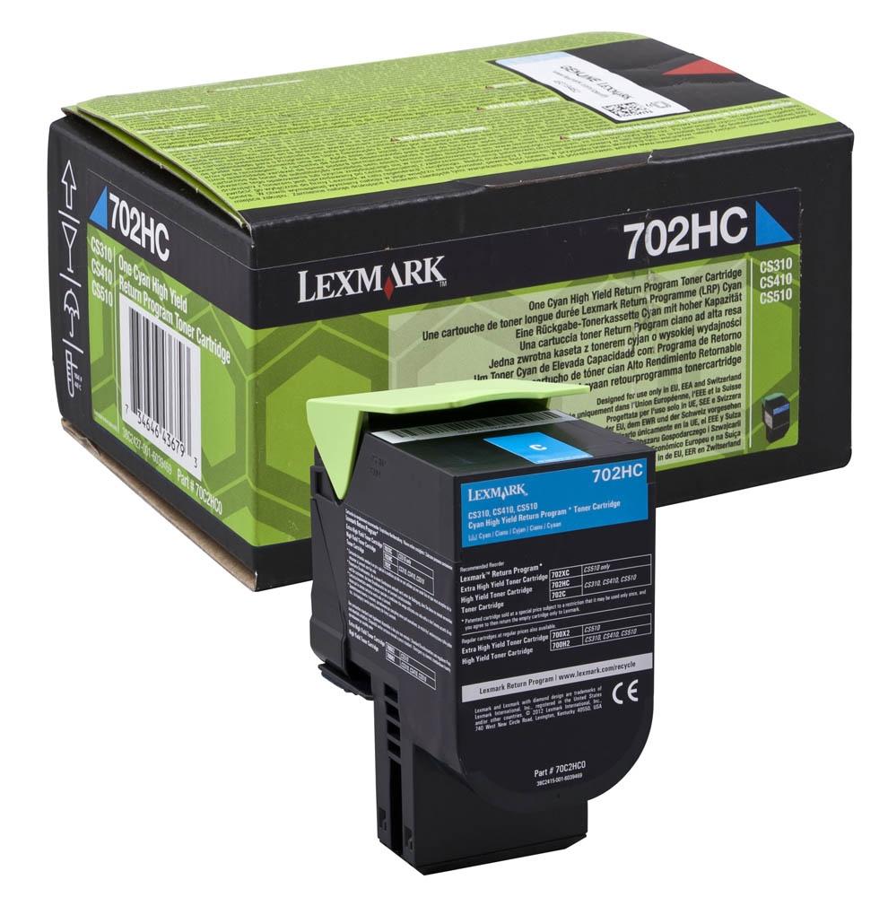 Toner cartridge lexmark 702hc cyan high yield