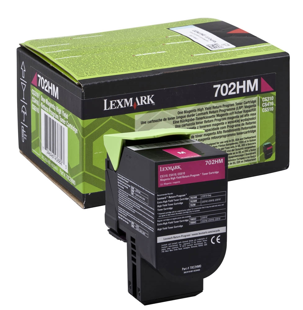Toner cartridge lexmark 702hm magenta high yield