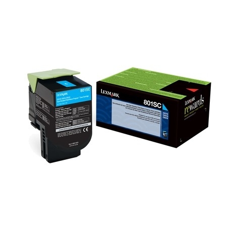 Toner cartridge lexmark 802sc cyan standard yield