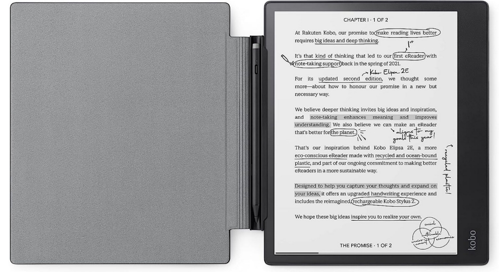 Cover for Kobo Elipsa 2E SleepCover Case Black