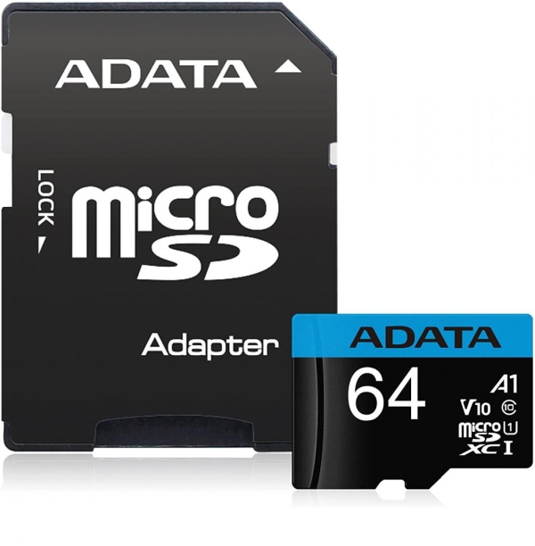 Карта памет Adata 64GB MicroSDXC UHS-I CLASS10 A1 (1 adapter)